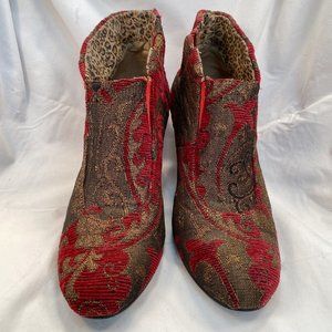 Baci Brocade Ankle Bootie